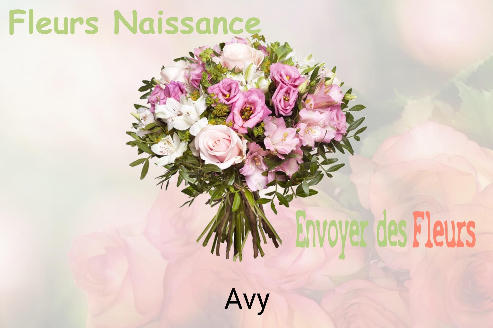 Bouquet de fleurs de naissance livré à Avy